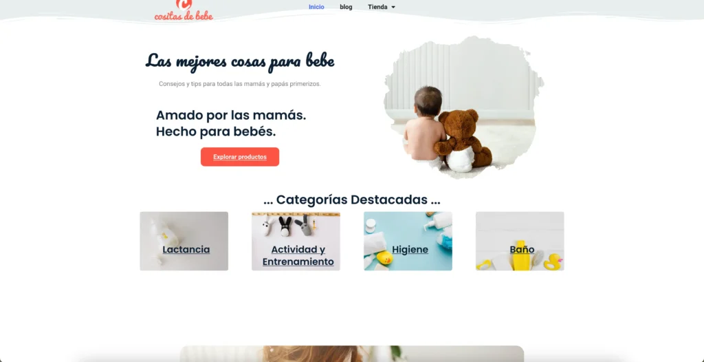 proyecto web cosita de bebe