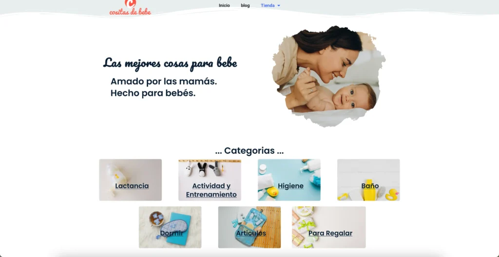 proyecto web cosita de bebe